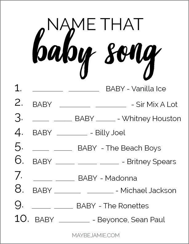 Baby Shower Game Ideas FREE Printables Maybe Jamie