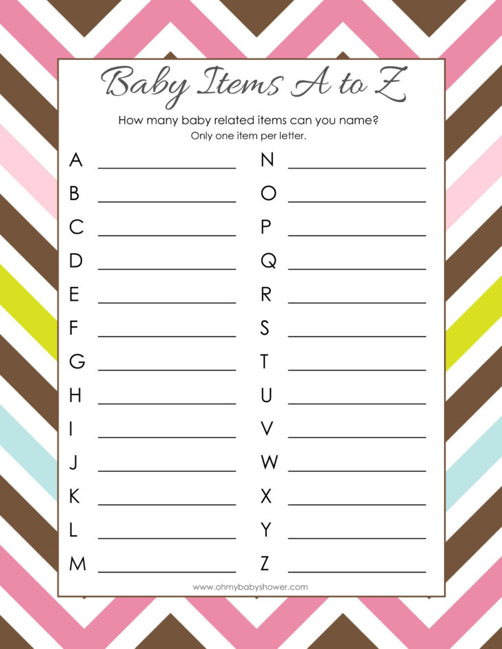 Hilarious Baby Shower Games Printable
