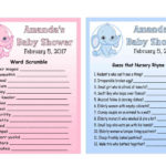 20 ELEPHANT BABY SHOWER GAME CARDS PERSONALIZED Baby Shower Game