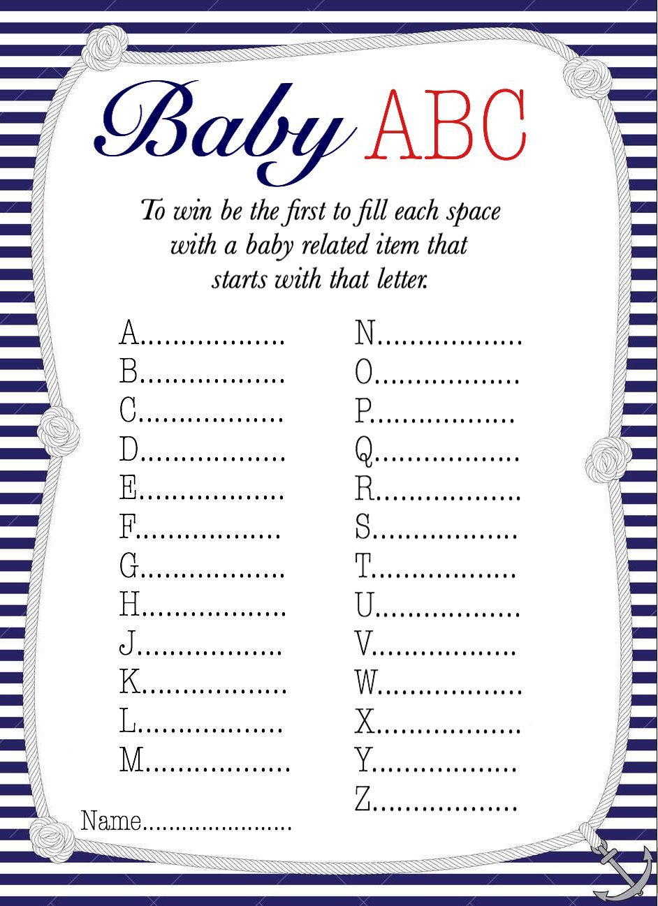 50 FREE Baby Shower Printables For A Perfect Party Abc Baby Shower 