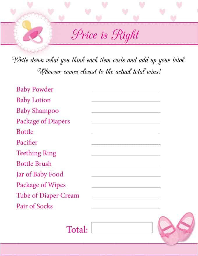 8 Free Printable Baby Shower Games For Girls Simply Stacie