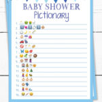 Baby Shower Emoji Game Baby Shower Game Pictionary EMOJI Pictionary