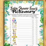 Baby Shower Emoji Pictionary Baby Shower Game Succulent
