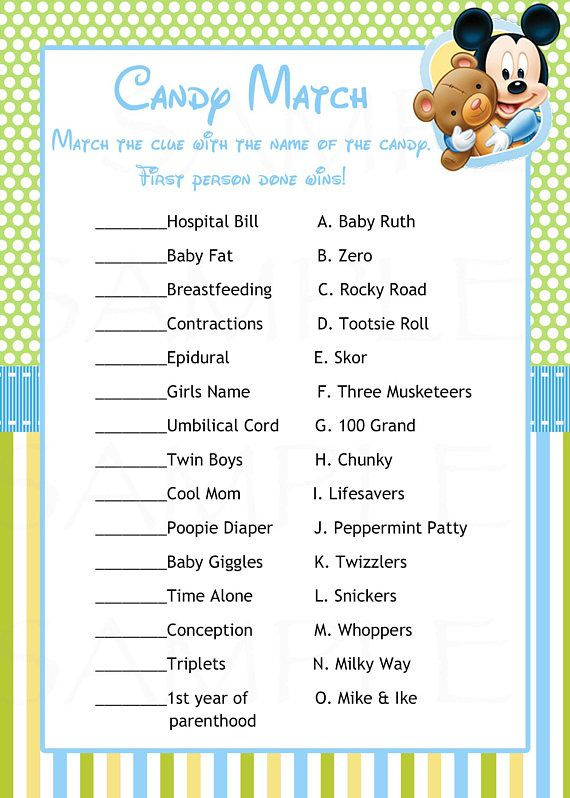 Baby Shower Games Disney Baby Mickey Mouse Inspired Baby Etsy In 2021 