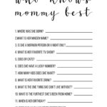 Baby Shower Games Free Printable Who Knows Mommy Best Boy Or Girl