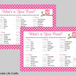 Baby Shower What S In Your Purse Game Printable Baby