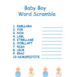 Baby Shower Word Scramble My Practical Baby Shower Guide