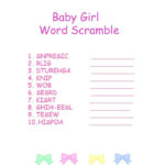 Baby Shower Word Scramble My Practical Baby Shower Guide