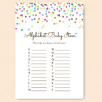Baby Sprinkle Games Confetti Baby Shower Games Magical Printable
