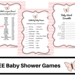 Butterfly Theme Baby Shower FREE PRINTABLE BABY SHOWER GAMES Baby Word