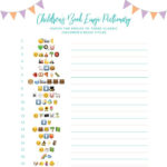 Children S Book Emoji Pictionary Baby Shower Game Printable Free Baby