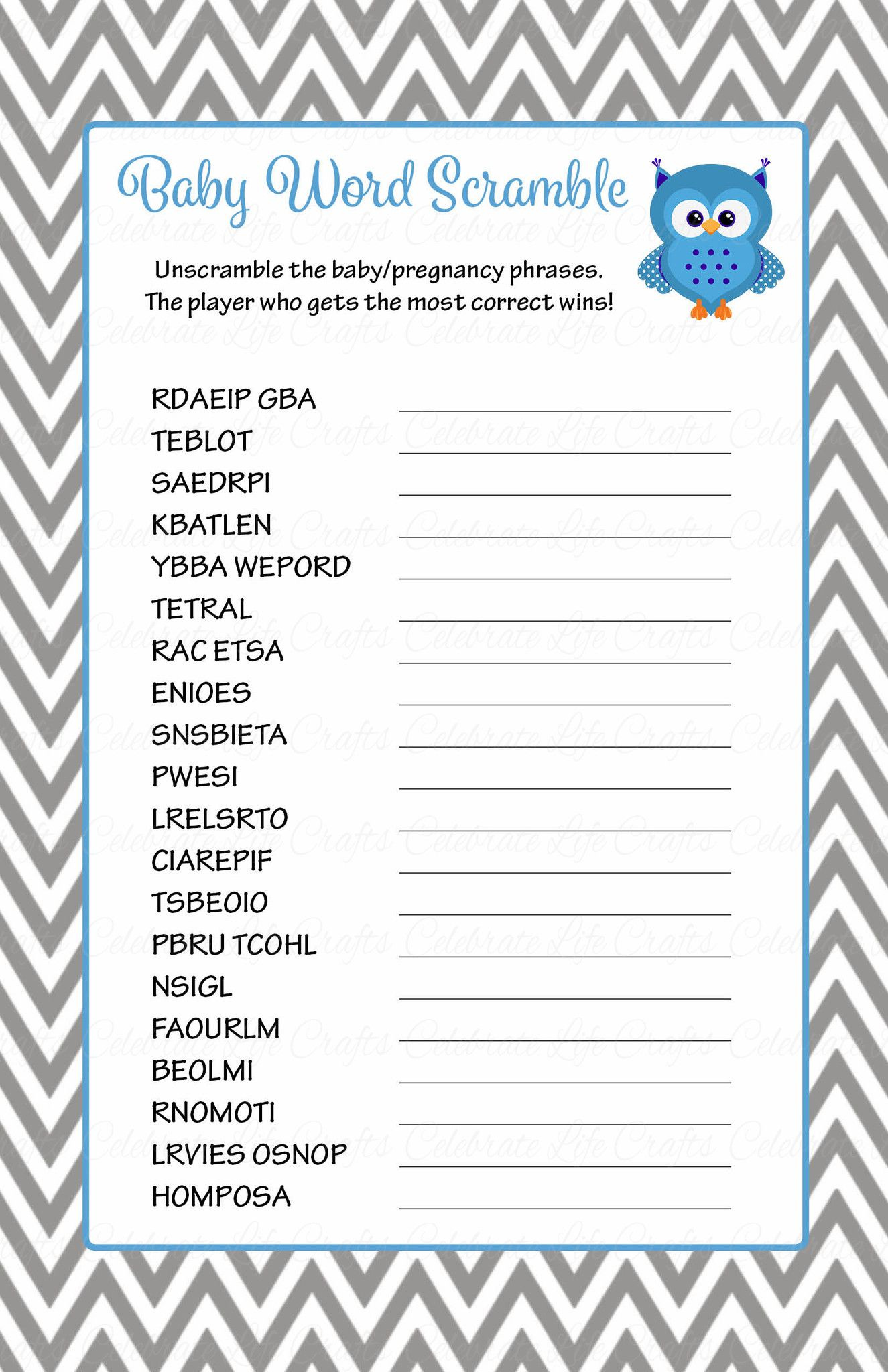 Free Printable Baby Shower Games Pdf TimesGrid