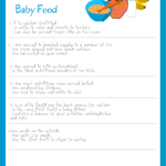 Free Printable Baby Shower Guess The Baby Food Game