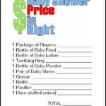 Free Printable Price Is Right Baby Shower Game