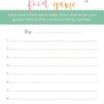 Guess The Baby Food Game Instructions Free Printable Tulamama