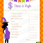 Halloween Baby Shower Games Price Is Right Game Printable Etsy