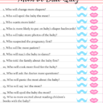 Mom Or Dad Quiz Free Printable For Baby Shower