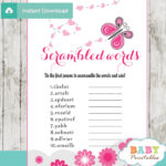 Pink Butterfly Baby Shower Games D238 Baby Printables