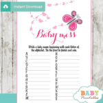 Pink Butterfly Baby Shower Games D238 Baby Printables