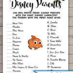 Printable Baby Shower Games Nemo Baby Shower Match The Disney Paren