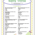 Printable Baby Trivia Baby Facts Baby Shower Quiz Baby Shower Fun