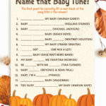 Pumpkin Baby Shower Game Name That Baby Tune Game Instant Download