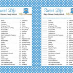 Sweet Life Baby Shower Game With Answer Key Printable Candy