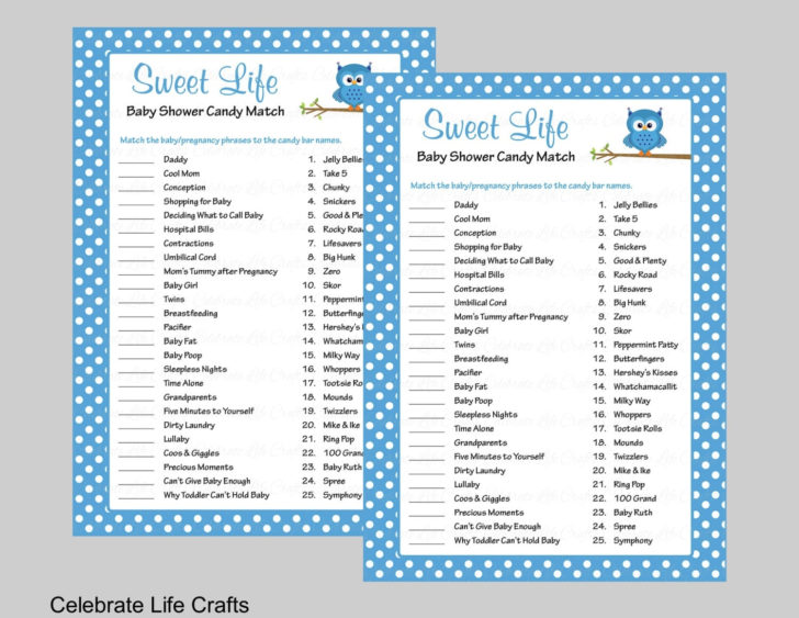 Baby Shower Games Printable With Answer Key