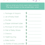 The Easiest Price Is Right Baby Shower Game Template Tulamama