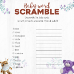 Wild Baby Free Printable Baby Shower Games Downloadable PDF S